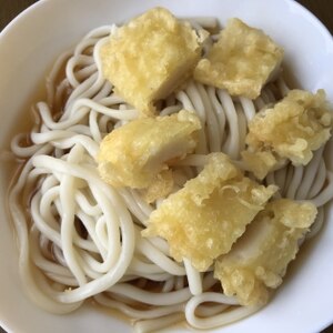 白だし香るいかの天ぷらうどん